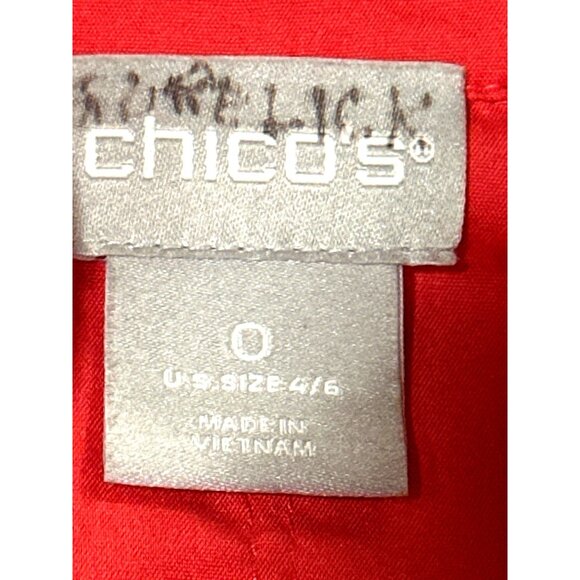 Chicos Poplin Bow and Grommet Detail Tunic - Picture 9 of 10